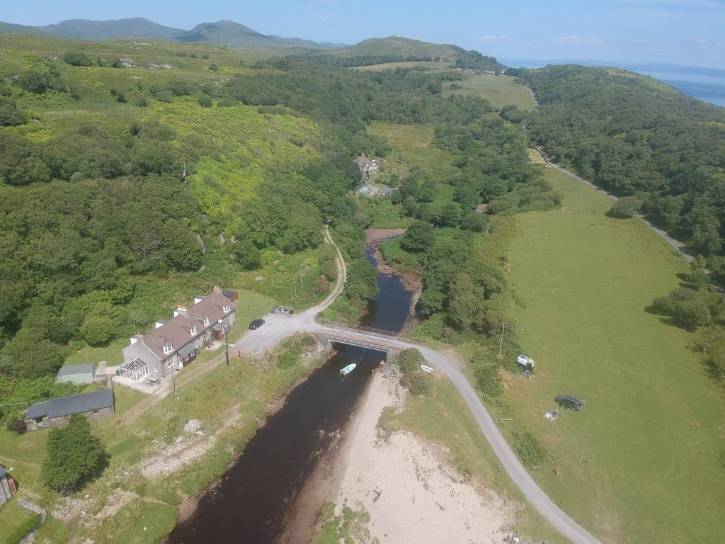 Inverlussa bay for wild swimming on Jura