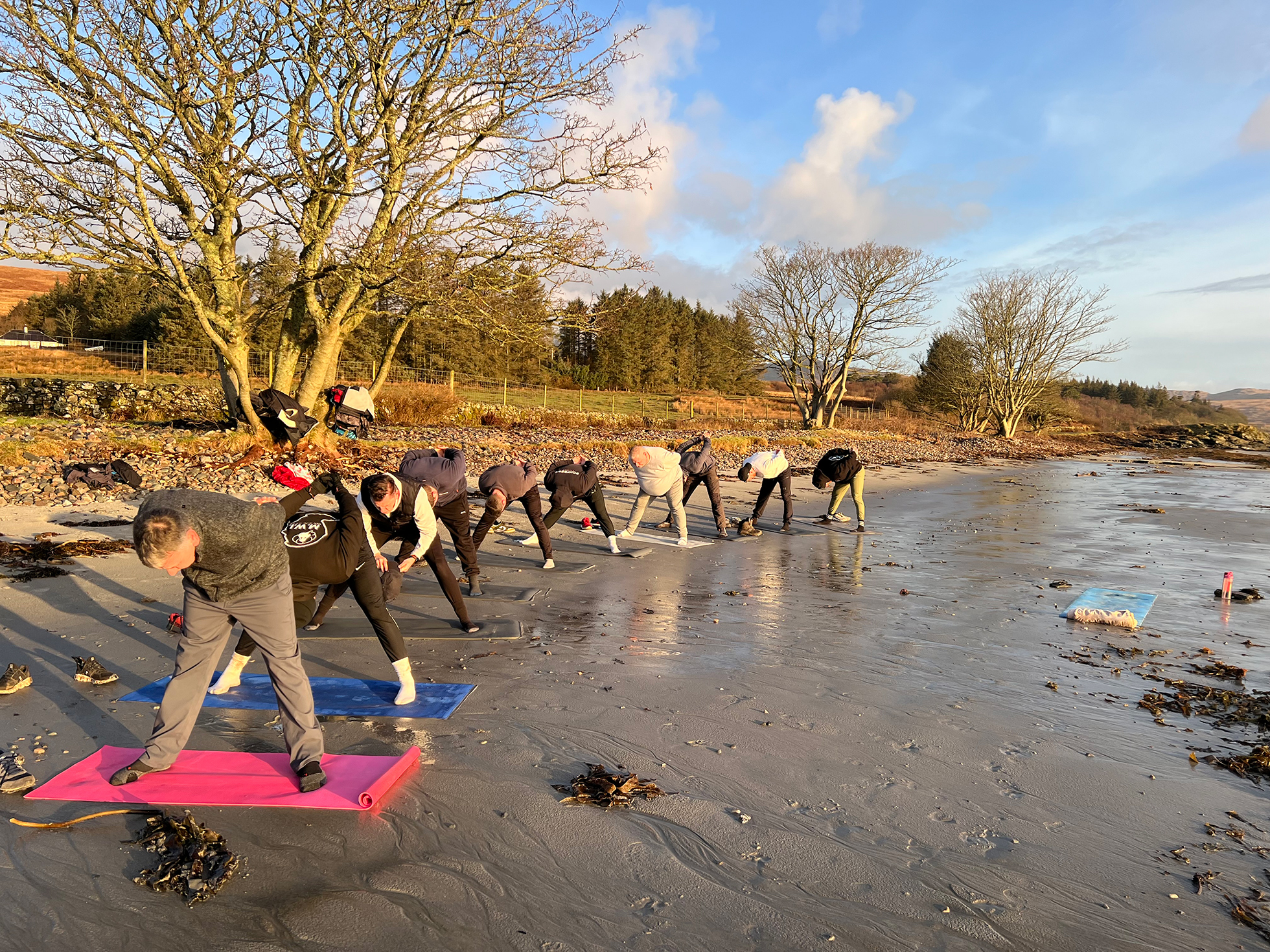 Yoga on the beach