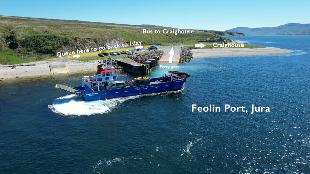 Feolin Ferry Port on the Isle of Jura