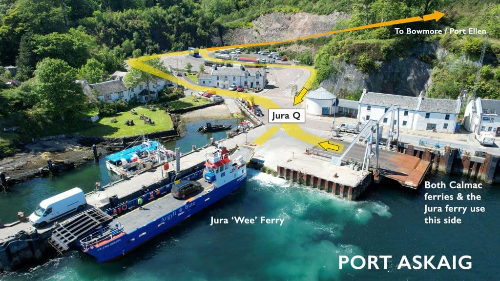 Port Askaig Jura ferry and Calmac ferry port